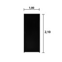 Ver imagem 3 de Porta Lambril C/Fechadura Alumínio Preto 2.10 x 1.00 Lado Direito - Hale