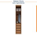 Ver imagem 7 de Guarda Roupa Modulado de Canto 12 Portas 6 Peças 1 Mesa de Cabeceira Hera CabeCasa MadeiraOriginals