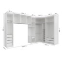 Ver imagem 5 de Guarda Roupa Modulado de Canto 10 Portas e 2 Mesas de Cabeceira Hera CabeCasa MadeiraOriginals