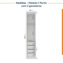 Ver mais imagens de Guarda Roupa Modulado de Canto 10 Portas e 2 Mesas de Cabeceira Hera CabeCasa MadeiraOriginals