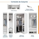 Ver imagem 3 de Guarda Roupa Modulado de Canto 10 Portas e 2 Mesas de Cabeceira Hera CabeCasa MadeiraOriginals