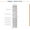 Ver mais imagens de Guarda Roupa Modulado de Canto 10 Portas e 2 Mesas de Cabeceira Hera CabeCasa MadeiraOriginals Branco/Algodão/Louro