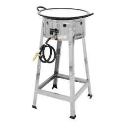 Fritadeira a Gás 7 L Inox Fritador Pasteleiro Cavalete Comercial Tacho - 1