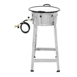 Fritadeira a Gás 7 L Inox Fritador Pasteleiro Cavalete Comercial Tacho - 4
