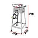 Ver imagem 2 de Fritadeira a Gás 7 L Inox Fritador Pasteleiro Cavalete Comercial Tacho