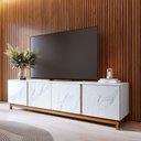 Ver imagem 5 de Rack para TV até 82 Polegadas 4 Portas Marmorizado Ibiza Yescasa