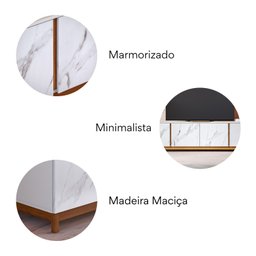 Rack para TV até 82 Polegadas 4 Portas Marmorizado Ibiza Yescasa - 2