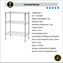 Ver imagem 4 de Estante 3 Prateleiras Reguláveis Aramadas Aço Cromado Multiuso