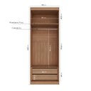 Ver imagem 4 de Guarda-Roupa Planejado com Espelho 2 Portas com Cabideiro e 2 Gavetas Hera CabeCasa MadeiraOriginals Marrom/Louro