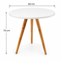 Ver mais imagens de Conjunto Mesa de Jantar Redonda 80cm com 2 Cadeiras Saarinen Leda Almofadadas para Sala de Jantar Co