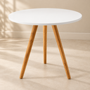 Ver imagem 5 de Conjunto Mesa de Jantar Redonda 80cm com 2 Cadeiras Saarinen Leda Almofadadas para Sala de Jantar Co