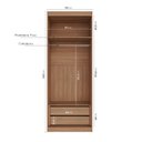 Ver imagem 4 de Guarda-Roupa Planejado com Espelho 2 Portas com Cabideiro e 2 Gavetas Hera CabeCasa MadeiraOriginals Marrom/Louro/Algodão