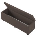 Ver imagem 3 de Baú Sapateira Estofada Casal 140 Cm Marte Corino Marrom - Skybox