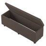Baú Sapateira Estofada Casal 140 Cm Marte Corino Marrom - Skybox - 3