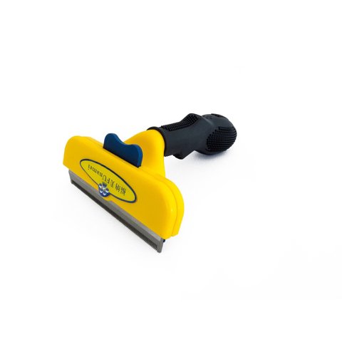 Rasqueadeira Funamei Cães Pelo Curto Escova Grande Amarelo