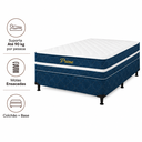 Ver imagem 4 de Conjunto Cama Box Casal Molas Ensacadas 138x188cm Prime Azul Bacetto