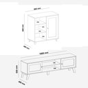 Ver imagem 7 de Conjunto Sala Rack e Buffet Charlotte para TV até 75" 180cm MDF-MDP Off White Artely