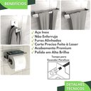 Ver imagem 2 de Kit Acessórios Para Banheiro Inox 4 Peças ELG