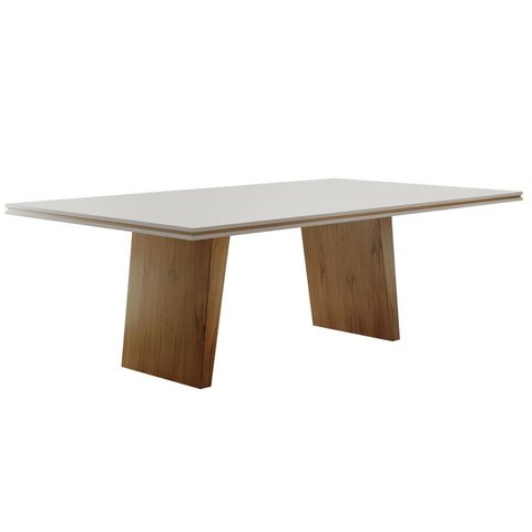 Mesa de Jantar Retangular com Aplique - Marcela-2,20 x 1,10 metros - Requinte Salas