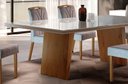 Ver imagem 2 de Mesa de Jantar Retangular com Aplique - Marcela-2,20 x 1,10 metros - Requinte Salas