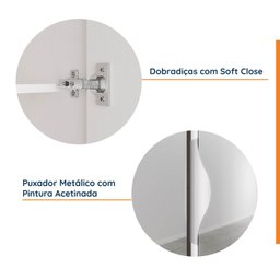 Guarda Roupa Modulado com Espelho 2 Portas com Cabideiro e 2 Gavetas Hera CabeCasa MadeiraMadeira - 6