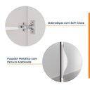 Ver imagem 6 de Guarda Roupa Planejado com Espelho 2 Portas com Cabideiro e 2 Gavetas Hera CabeCasa MadeiraOriginals Branco/Algodão/Cinza
