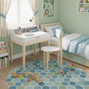Ver imagem 1 de Mesa de Estudo Escrivaninha MDF Pés de Madeira com Cadeira Infantil Teen Branco