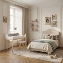 Ver imagem 4 de Mesa de Estudo Escrivaninha MDF Pés de Madeira com Cadeira Infantil Teen Branco