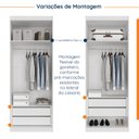 Ver imagem 7 de Guarda-Roupa Modulado com Espelho 2 Portas com Cabideiro e 2 Gavetas Hera CabeCasa MadeiraOriginals