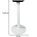Ver imagem 4 de Mesa Zeta Ferro Branco 75 Cm (alt) Disco Redondo Tampo Mdp Redondo 60 Cm Larg X 2,5 Cm Alt