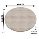 Ver imagem 3 de Mesa Zeta Ferro Branco 75 Cm (alt) Disco Redondo Tampo Mdp Redondo 60 Cm Larg X 2,5 Cm Alt