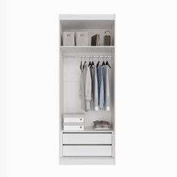Guarda Roupa Modulado com Espelho 2 Portas com Cabideiro e 2 Gavetas Hera CabeCasa MadeiraMadeira - 17