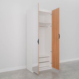 Guarda Roupa Modulado com Espelho 2 Portas com Cabideiro e 2 Gavetas Hera CabeCasa MadeiraMadeira - 10