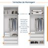 Guarda Roupa Modulado com Espelho 2 Portas com Cabideiro e 2 Gavetas Hera CabeCasa MadeiraMadeira - 7
