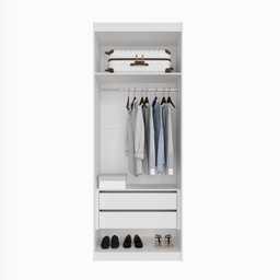 Guarda Roupa Modulado com Espelho 2 Portas com Cabideiro e 2 Gavetas Hera CabeCasa MadeiraMadeira - 16