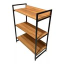 Ver imagem 1 de Prateleira Estante Estilo Industrial Ferro e Madeira Premium