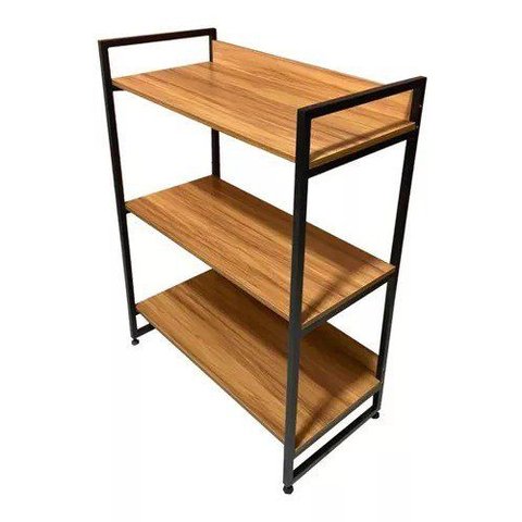 Prateleira Estante Estilo Industrial Ferro e Madeira Premium