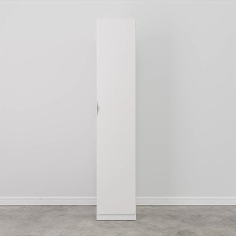 Guarda Roupa Modulado 1 Porta 4 Gavetas Branco Algodão/Cinza CabeCasa MadeiraOriginals