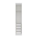 Ver imagem 4 de Guarda Roupa Modulado 1 Porta 4 Gavetas Branco Algodão/Cinza CabeCasa MadeiraOriginals