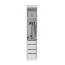 Ver imagem 5 de Guarda Roupa Modulado 1 Porta 4 Gavetas Branco Algodão/Cinza CabeCasa MadeiraOriginals