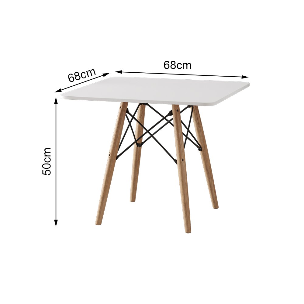 Conjunto Mesa Mini Square Infantil com 2 Cadeiras Effeil - Branco