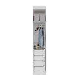 Guarda Roupa 1 Porta 4 Gavetas 1 Cabideiro Hera CabeCasa MadeiraMadeira - 4