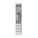 Ver imagem 4 de Guarda Roupa Modulado 1 Porta 4 Gavetas Branco Geada/Louro/Cinza CabeCasa MadeiraOriginals