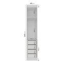 Ver imagem 3 de Guarda Roupa Modulado 1 Porta 4 Gavetas Branco Geada/Louro/Cinza CabeCasa MadeiraOriginals