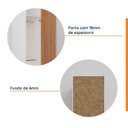 Ver imagem 6 de Guarda Roupa Modulado 1 Porta 4 Gavetas Branco Geada/Louro/Cinza CabeCasa MadeiraOriginals