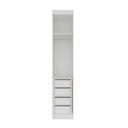 Ver mais imagens de Guarda Roupa Modulado 1 Porta 4 Gavetas Branco Geada/Louro/Cinza CabeCasa MadeiraOriginals