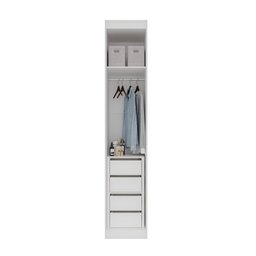Guarda Roupa 1 Porta 4 Gavetas 1 Cabideiro Hera CabeCasa MadeiraMadeira - 4