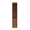 Ver mais imagens de Guarda Roupa Planejado 1 Porta 4 Gavetas 1 Cabideiro Hera CabeCasa MadeiraOriginals Marrom/Louro/Cinza