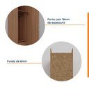Ver imagem 6 de Guarda Roupa Planejado 1 Porta 4 Gavetas 1 Cabideiro Hera CabeCasa MadeiraOriginals Marrom/Louro/Cinza