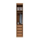 Ver imagem 4 de Guarda Roupa Planejado 1 Porta 4 Gavetas 1 Cabideiro Hera CabeCasa MadeiraOriginals Marrom/Louro/Cinza